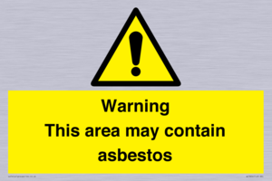 Warning This area may contain asbestos